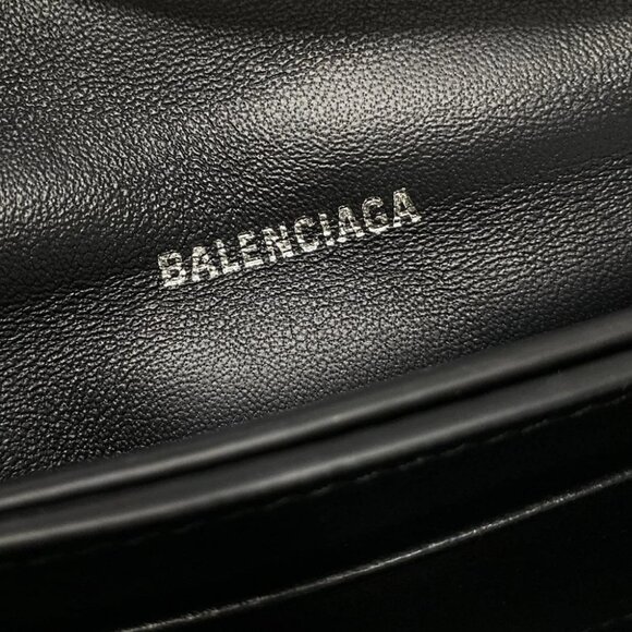 BALENCIAGA CRASH XS Chain Bag 736016 Black Denim Shoulder Bag - Picture 14 of 15